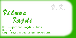 vilmos kajdi business card